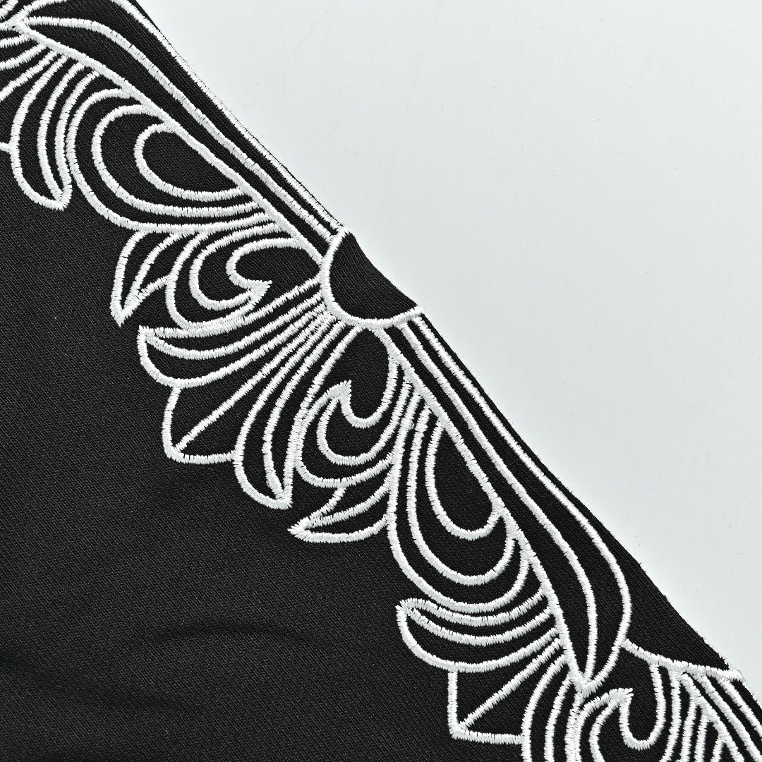 Chrome Hearts 26SS Pearl Cross All-Over Embroidered Hoodie — Black