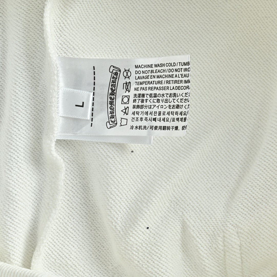 Chrome Hearts 26SS Pearl Cross All-Over Embroidered Hoodie — White