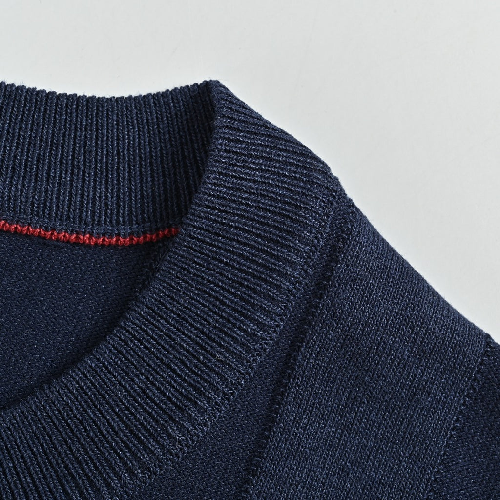 Brunello Cucinelli BC Two-Tone Button Ribbed Henley Knit Short-Sleeve T-Shirt — Navy