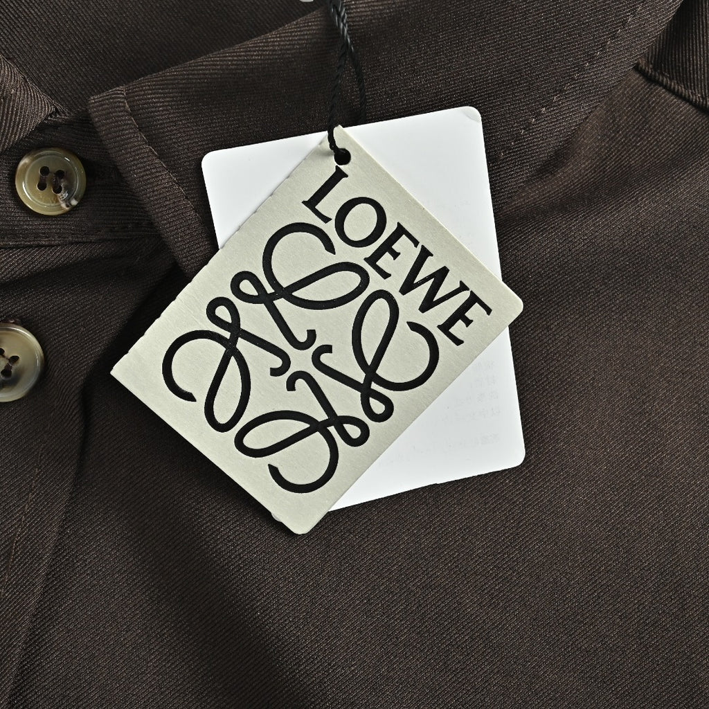 Loewe Embroidered Varsity Jacket — Dark Brown