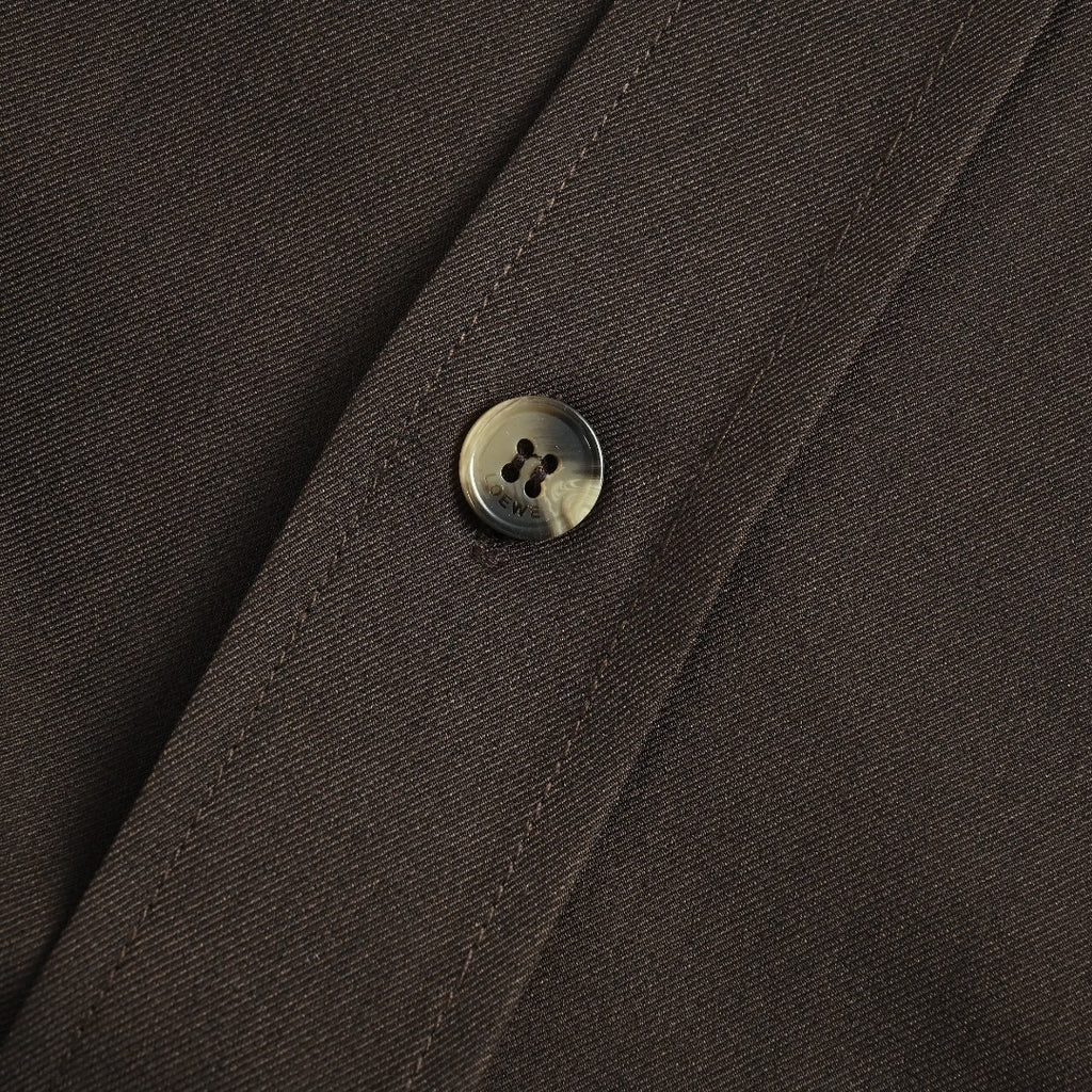 Loewe Embroidered Varsity Jacket — Dark Brown
