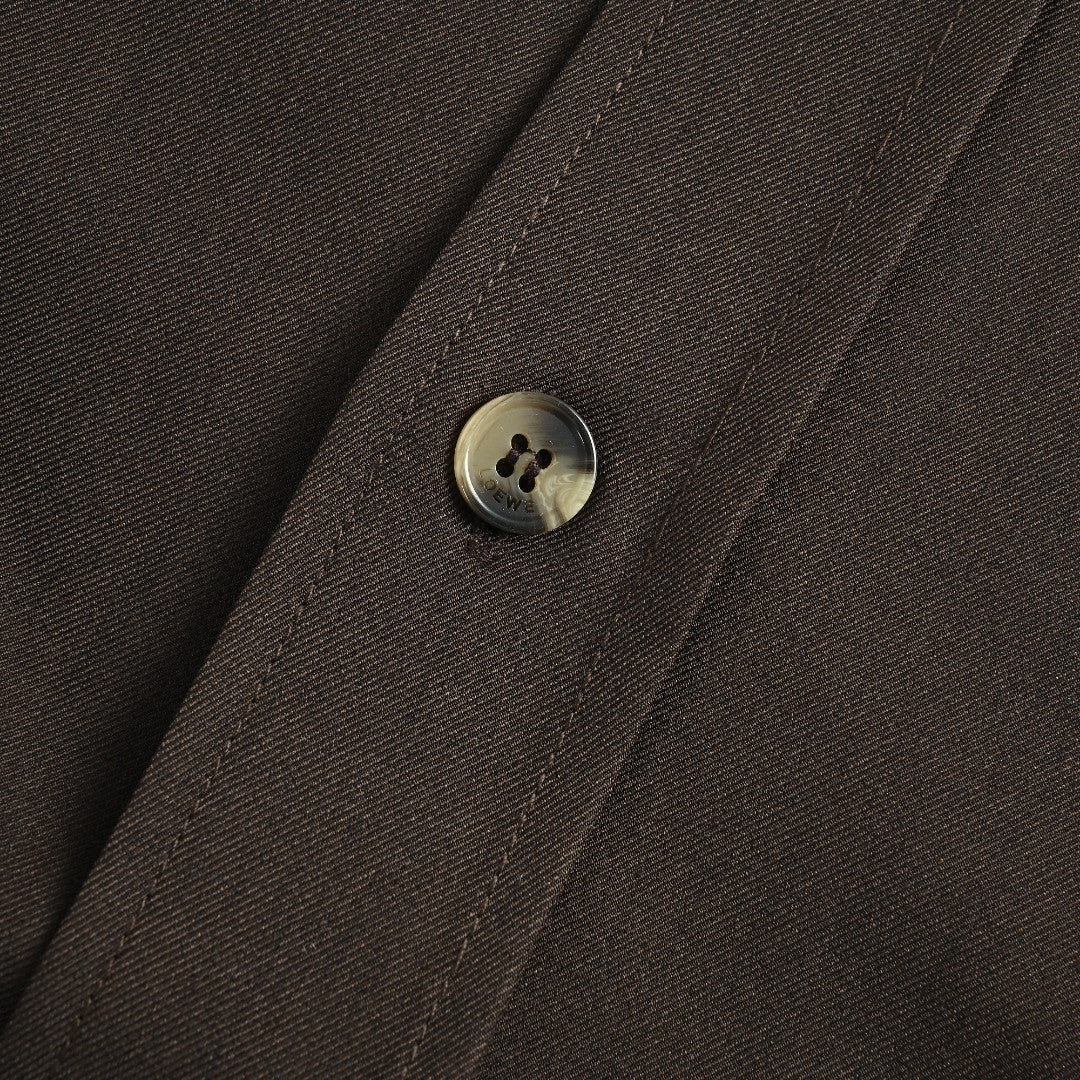 Loewe Embroidered Varsity Jacket — Dark Brown