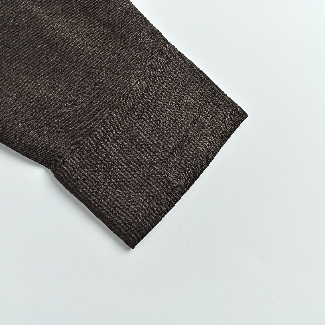 Loewe Embroidered Varsity Jacket — Dark Brown