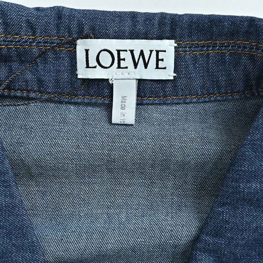 Loewe Embroidered Patch Pocket Denim Jacket — Dark Indigo