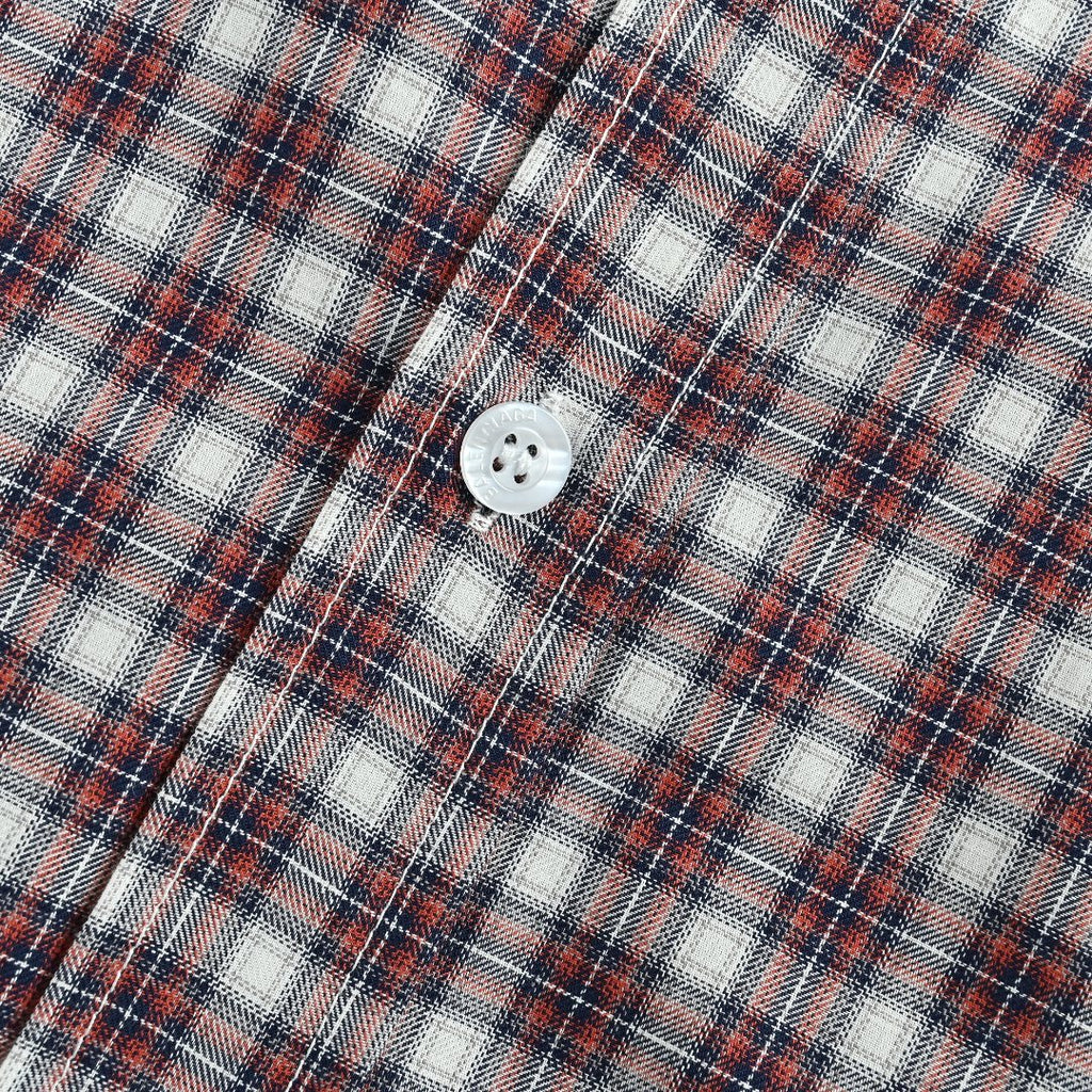 Balenciaga BLCG Red Plaid Faux Two-Piece Double-Layer Short-Sleeve Shirt