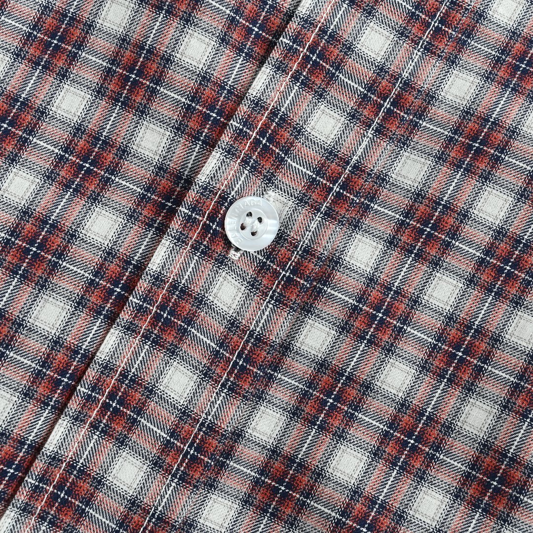 Balenciaga BLCG Red Plaid Faux Two-Piece Double-Layer Short-Sleeve Shirt