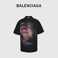 Balenciaga BLCG Euphoria Portrait Collaboration Short-Sleeve T-Shirt — Black