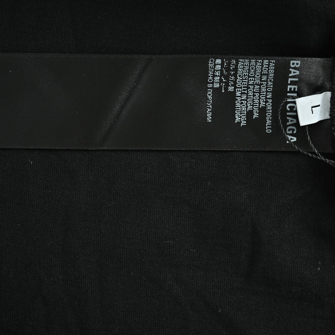 Balenciaga BLCG Euphoria Portrait Collaboration Short-Sleeve T-Shirt — Black