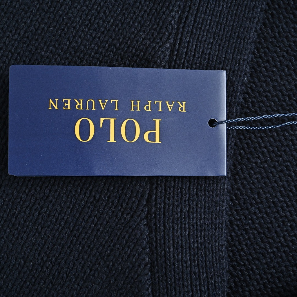 Ralph Lauren RL Polo Pony Embroidered Cotton Knit Cardigan — Navy