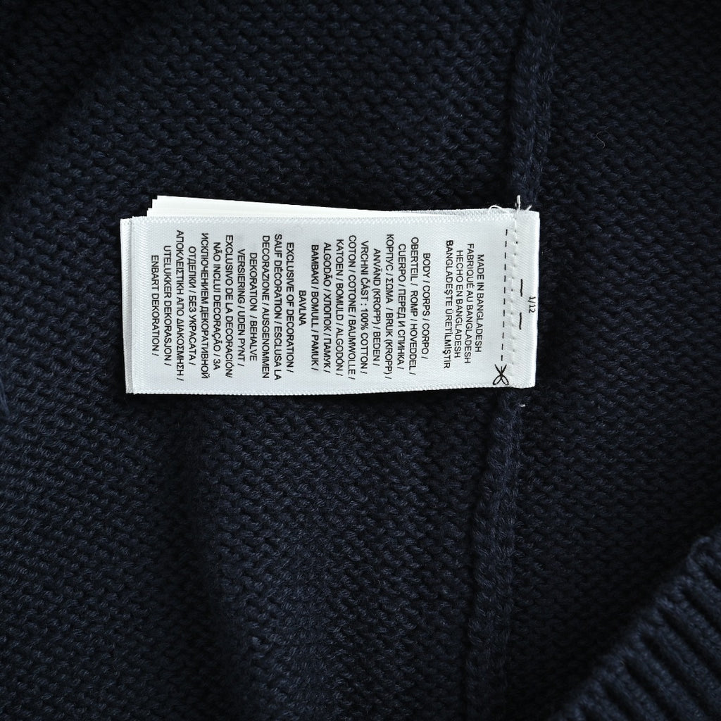 Ralph Lauren RL Polo Pony Embroidered Cotton Knit Cardigan — Navy