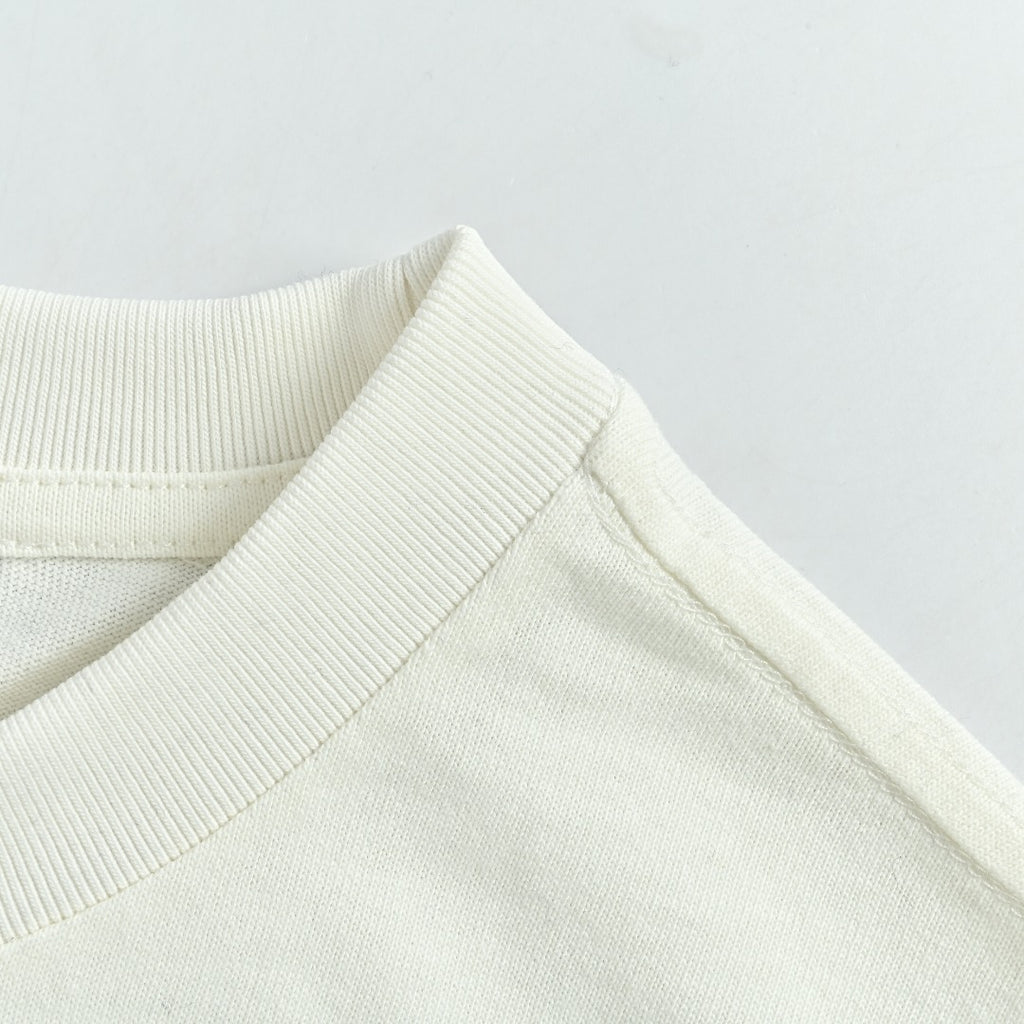 Acne Studios Blue Embroidered Knit Faux Two-Piece Long-Sleeve T-Shirt — White