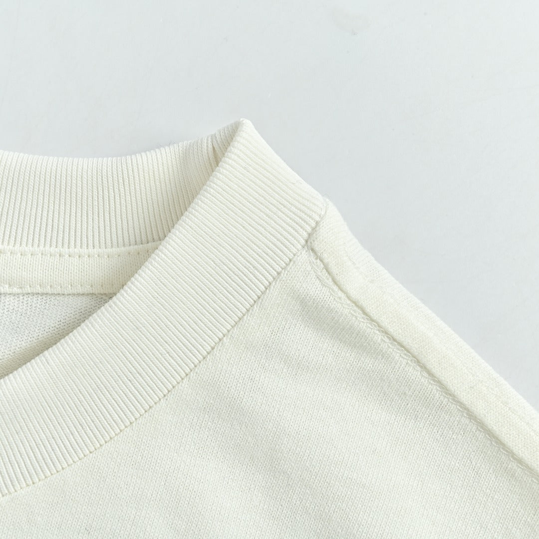 Acne Studios Blue Embroidered Knit Faux Two-Piece Long-Sleeve T-Shirt — White