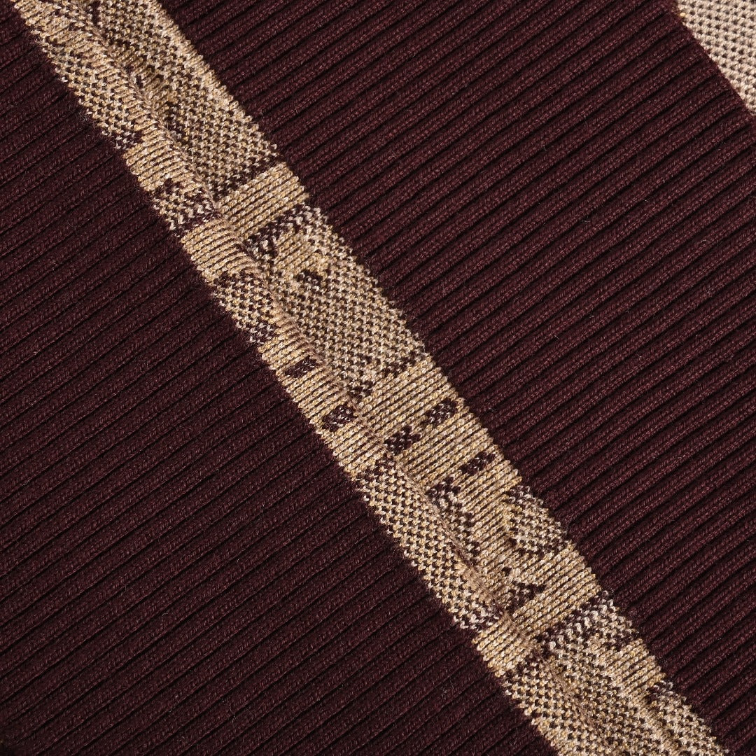 Dior CD Two-Tone All-Over Oblique Jacquard Cotton-Wool Blend Knit Sweater — Burgundy
