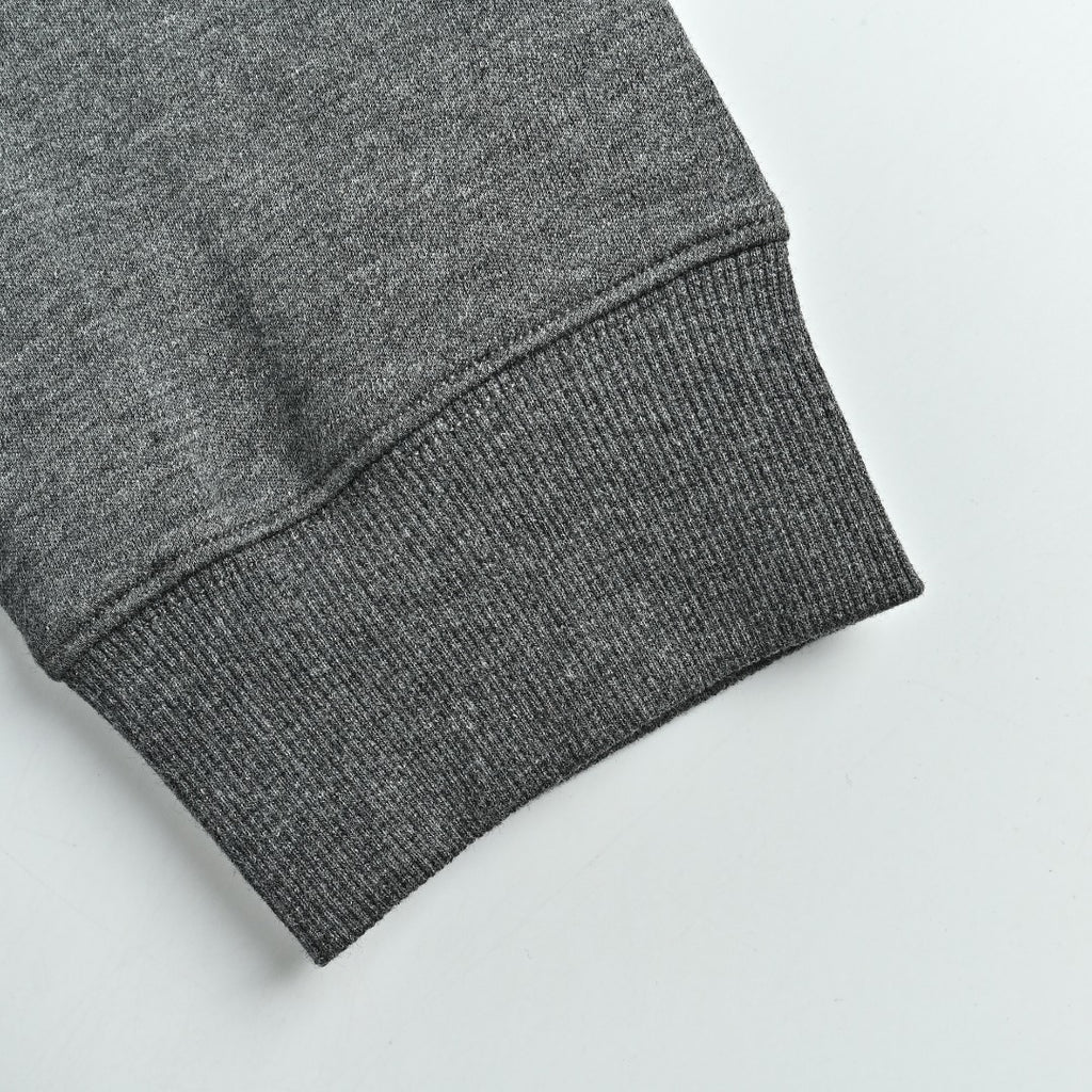 Fendi FD FF Monogram-Lined Zip Hoodie — Charcoal Grey
