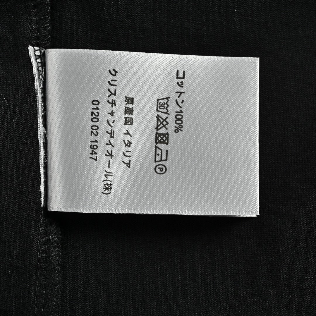 Dior Gradient All-Over Oblique Silver Thread Short-Sleeve T-Shirt — Black