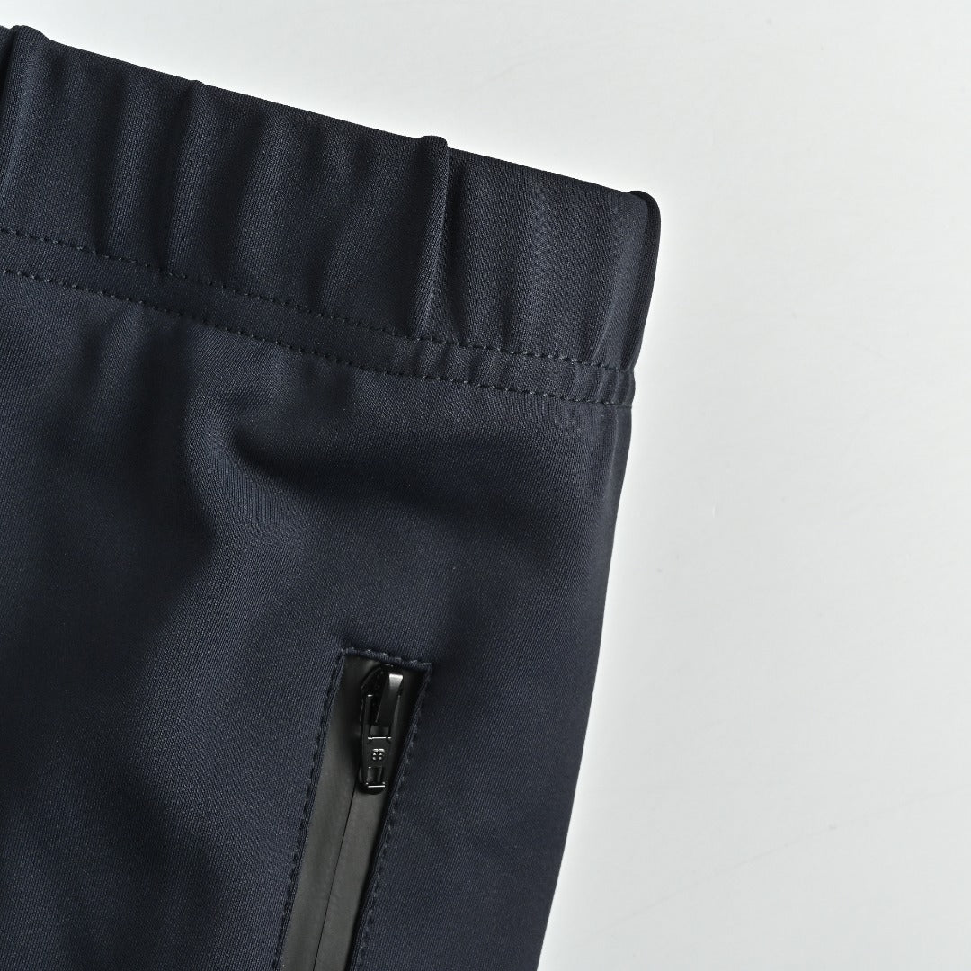 Balenciaga BLCG Reflective Series 6B Faux Two-Piece Spliced Sport Shorts — Black