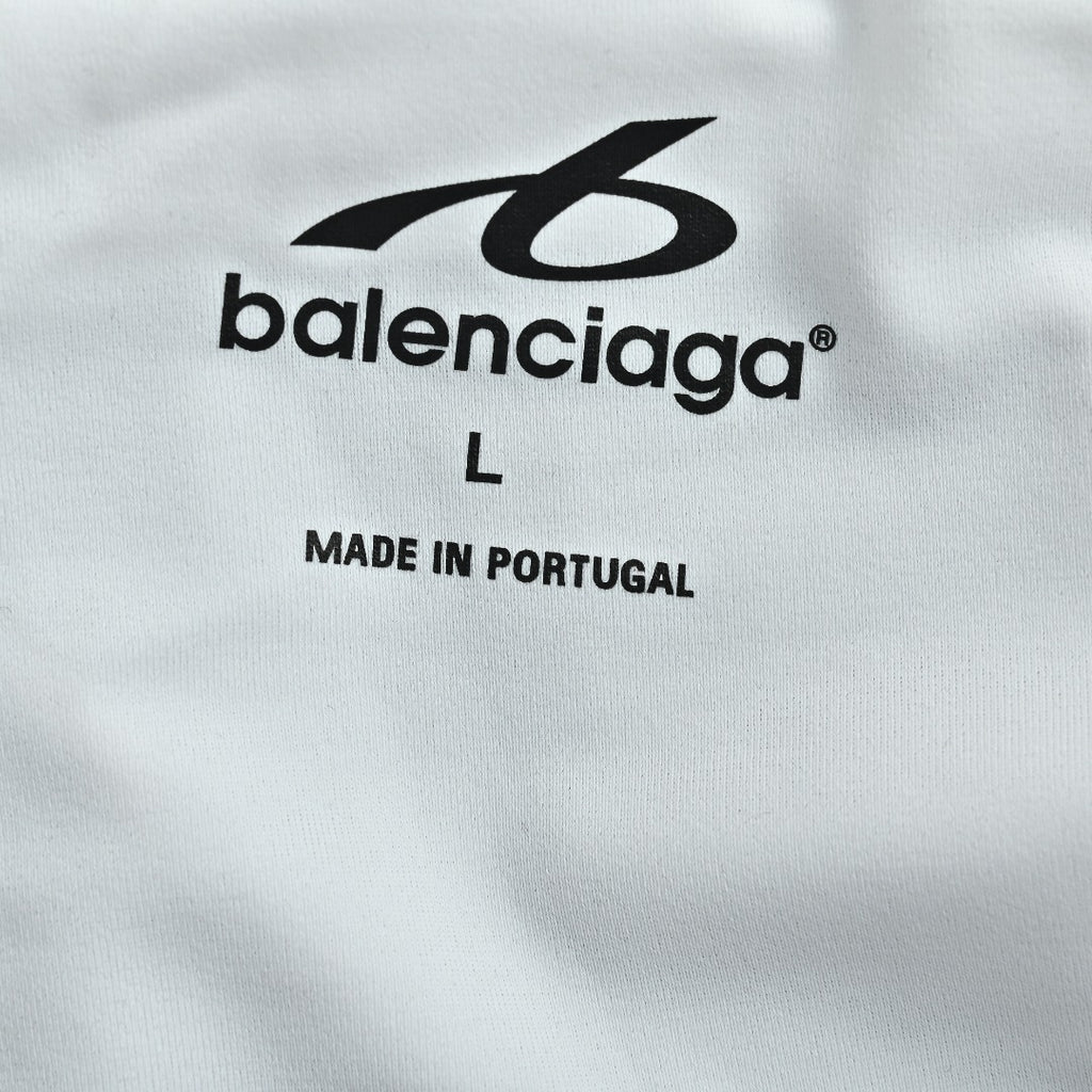 Balenciaga BLCG Reflective Series 6B Faux Two-Piece Spliced Sport Shorts — Black
