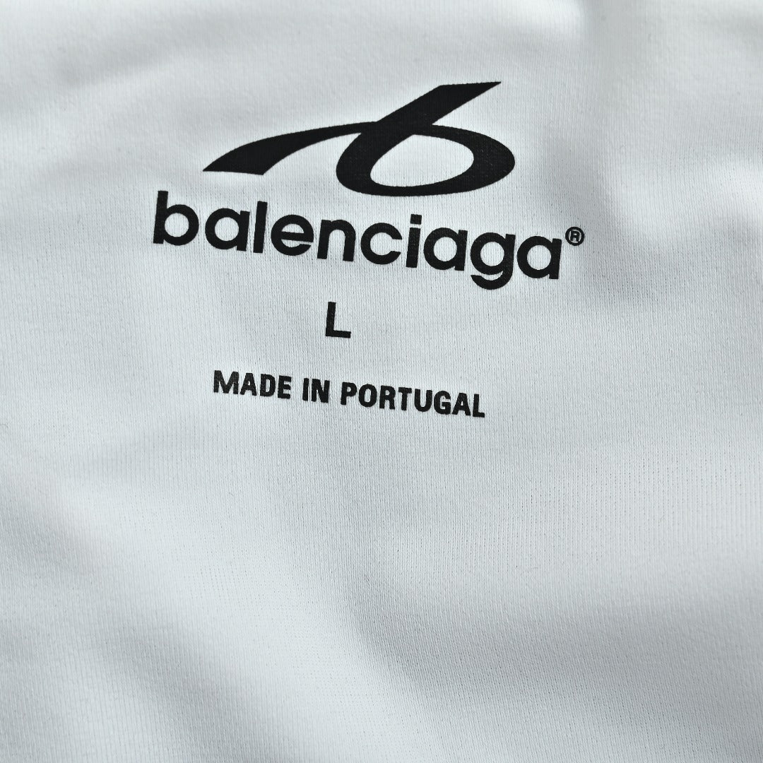 Balenciaga BLCG Reflective Series 6B Faux Two-Piece Spliced Sport Shorts — Black