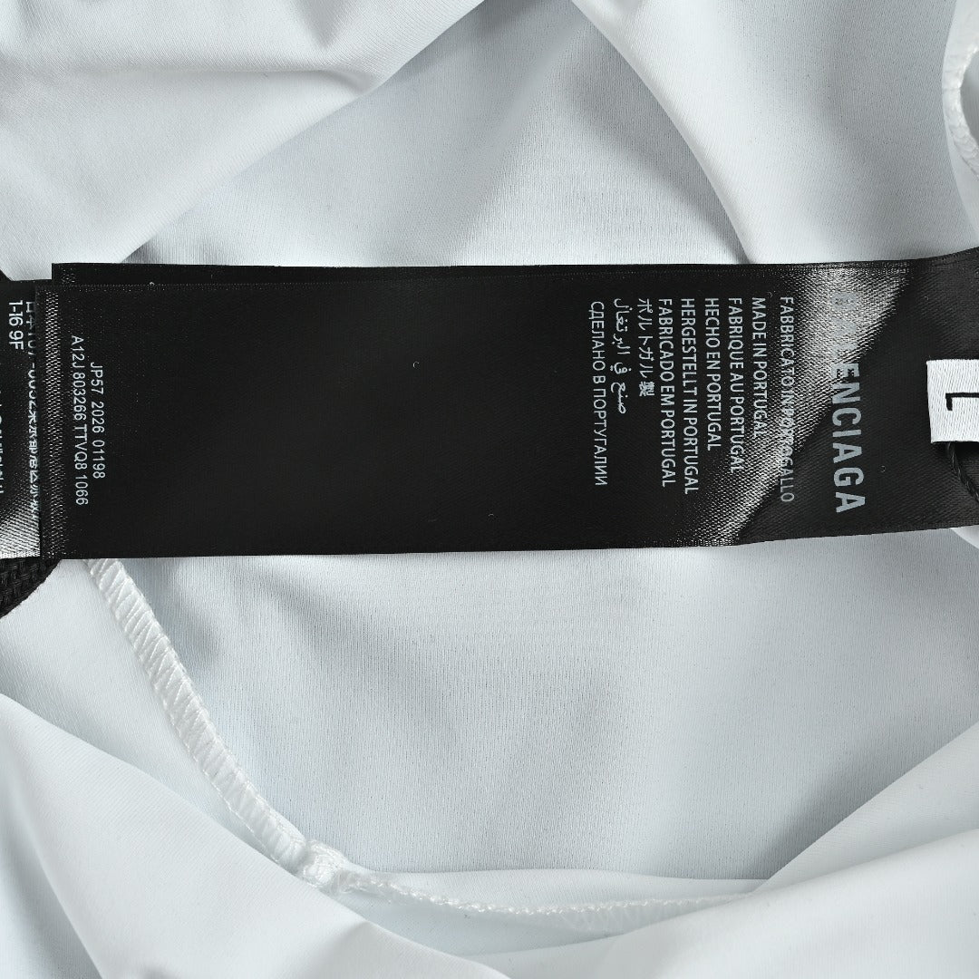 Balenciaga BLCG Reflective Series 6B Faux Two-Piece Spliced Sport Shorts — Black