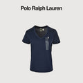 Ralph Lauren V-Neck Polo Pony Embroidered Short-Sleeve T-Shirt — Navy
