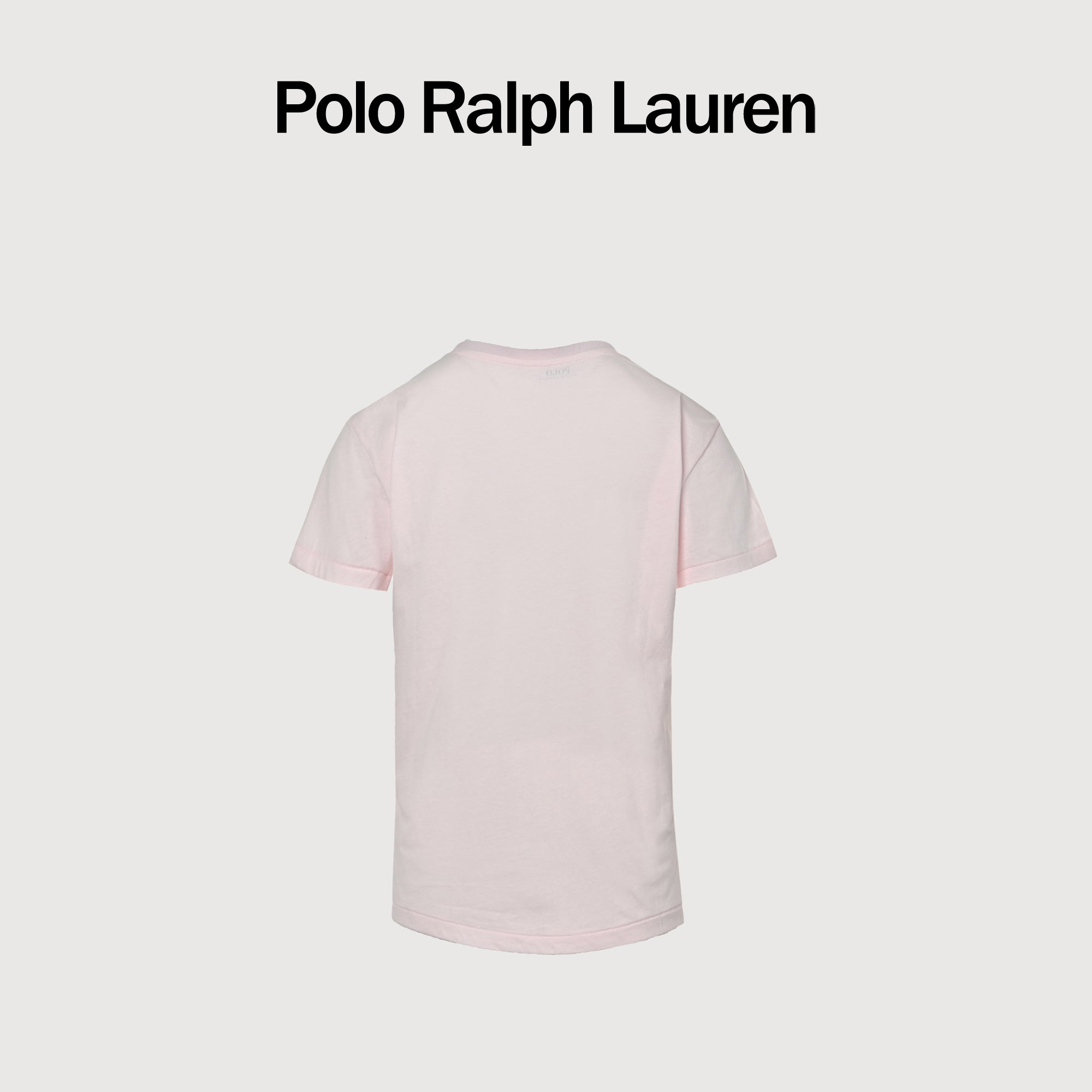 Ralph Lauren V-Neck Polo Pony Embroidered Short-Sleeve T-Shirt — Light Pink