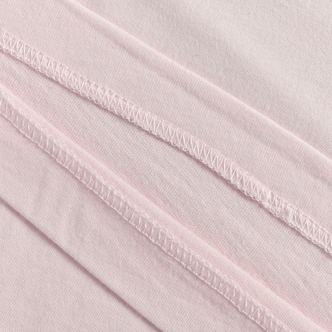 Ralph Lauren V-Neck Polo Pony Embroidered Short-Sleeve T-Shirt — Light Pink