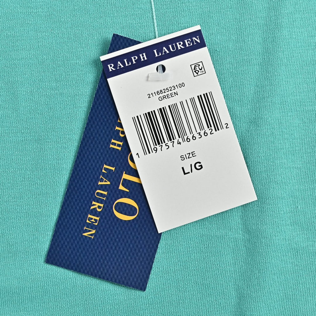 Ralph Lauren V-Neck Polo Pony Embroidered Short-Sleeve T-Shirt — Mint