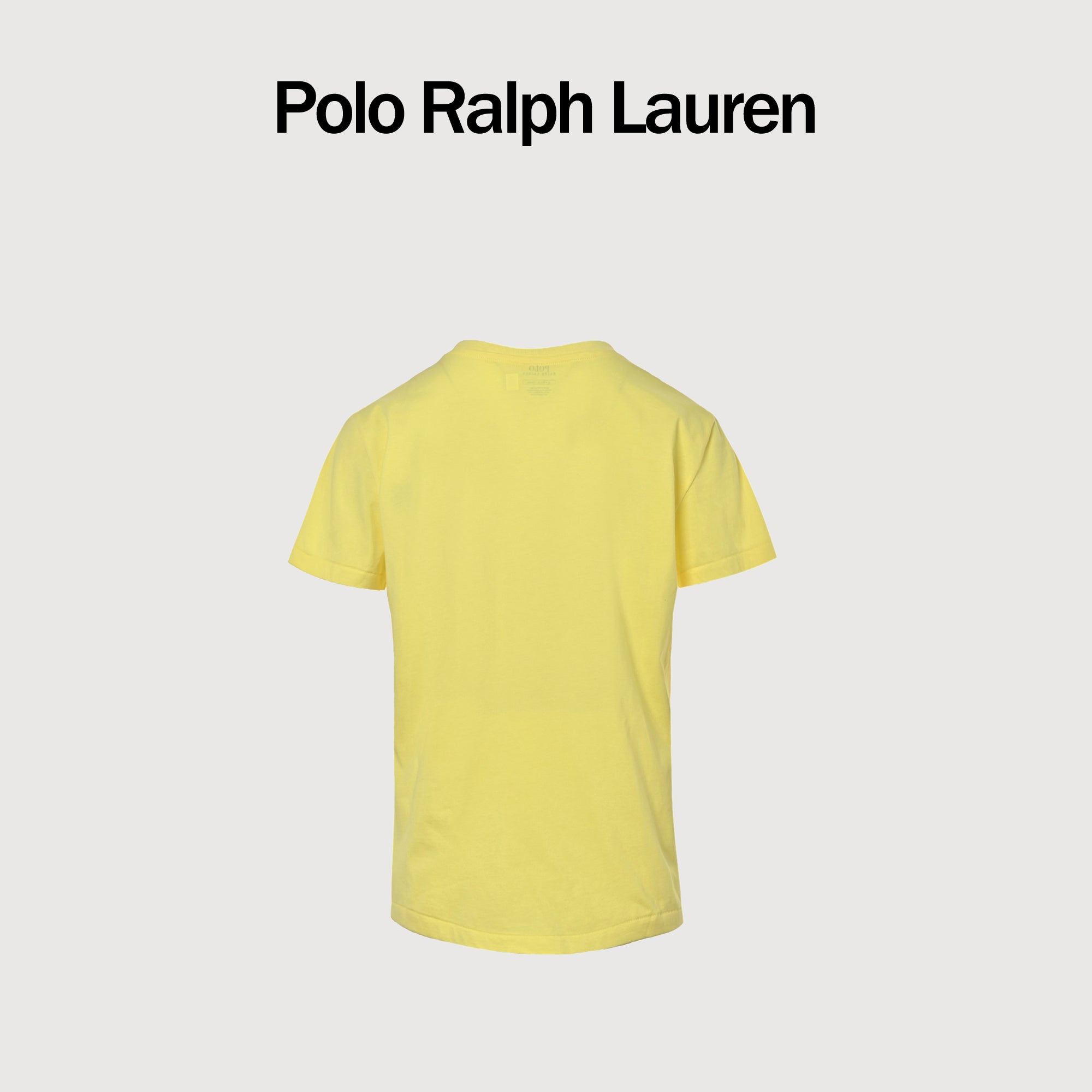 Ralph Lauren V-Neck Polo Pony Embroidered Short-Sleeve T-Shirt — Yellow