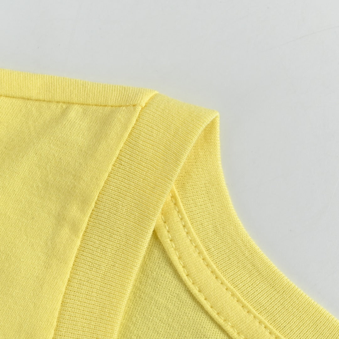 Ralph Lauren V-Neck Polo Pony Embroidered Short-Sleeve T-Shirt — Yellow