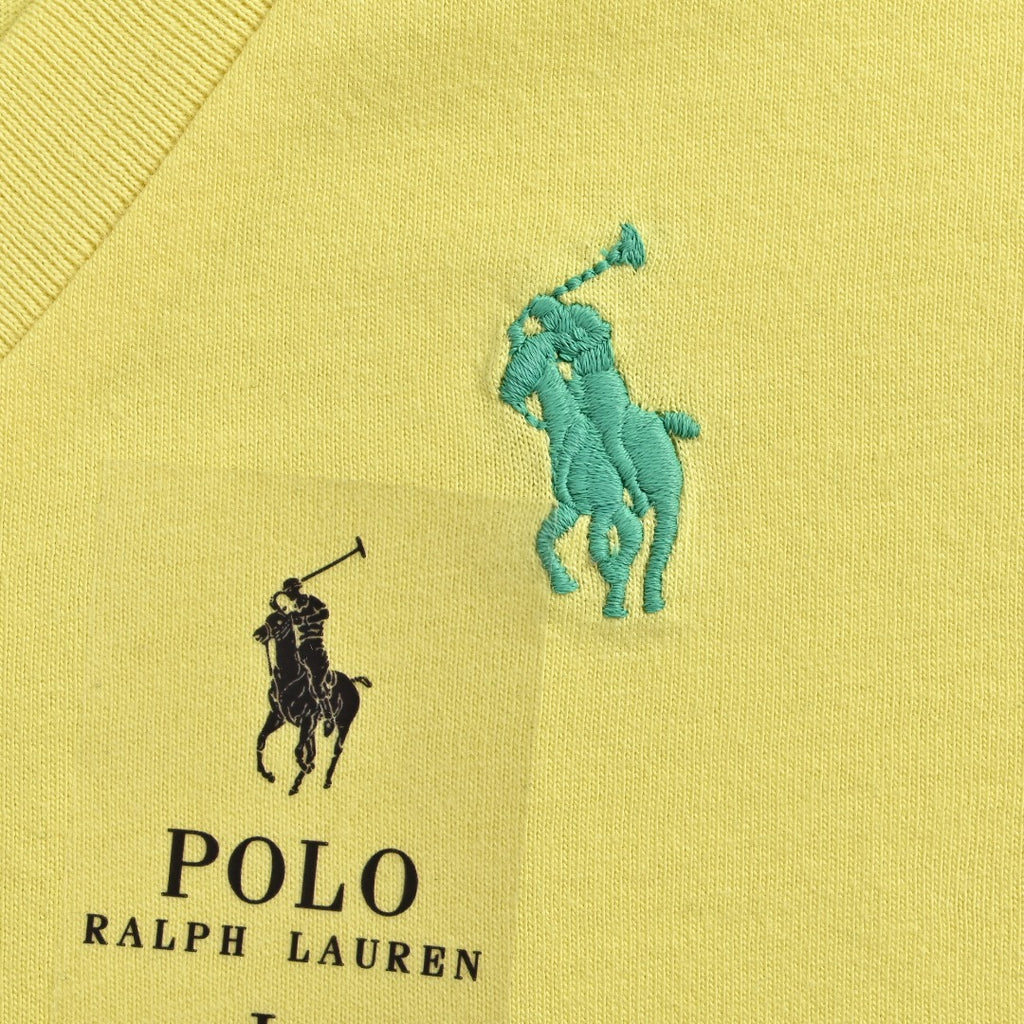 Ralph Lauren V-Neck Polo Pony Embroidered Short-Sleeve T-Shirt — Yellow
