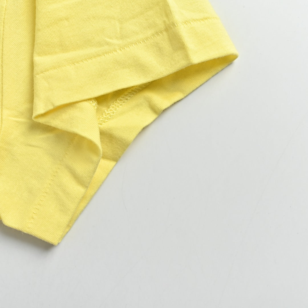Ralph Lauren V-Neck Polo Pony Embroidered Short-Sleeve T-Shirt — Yellow