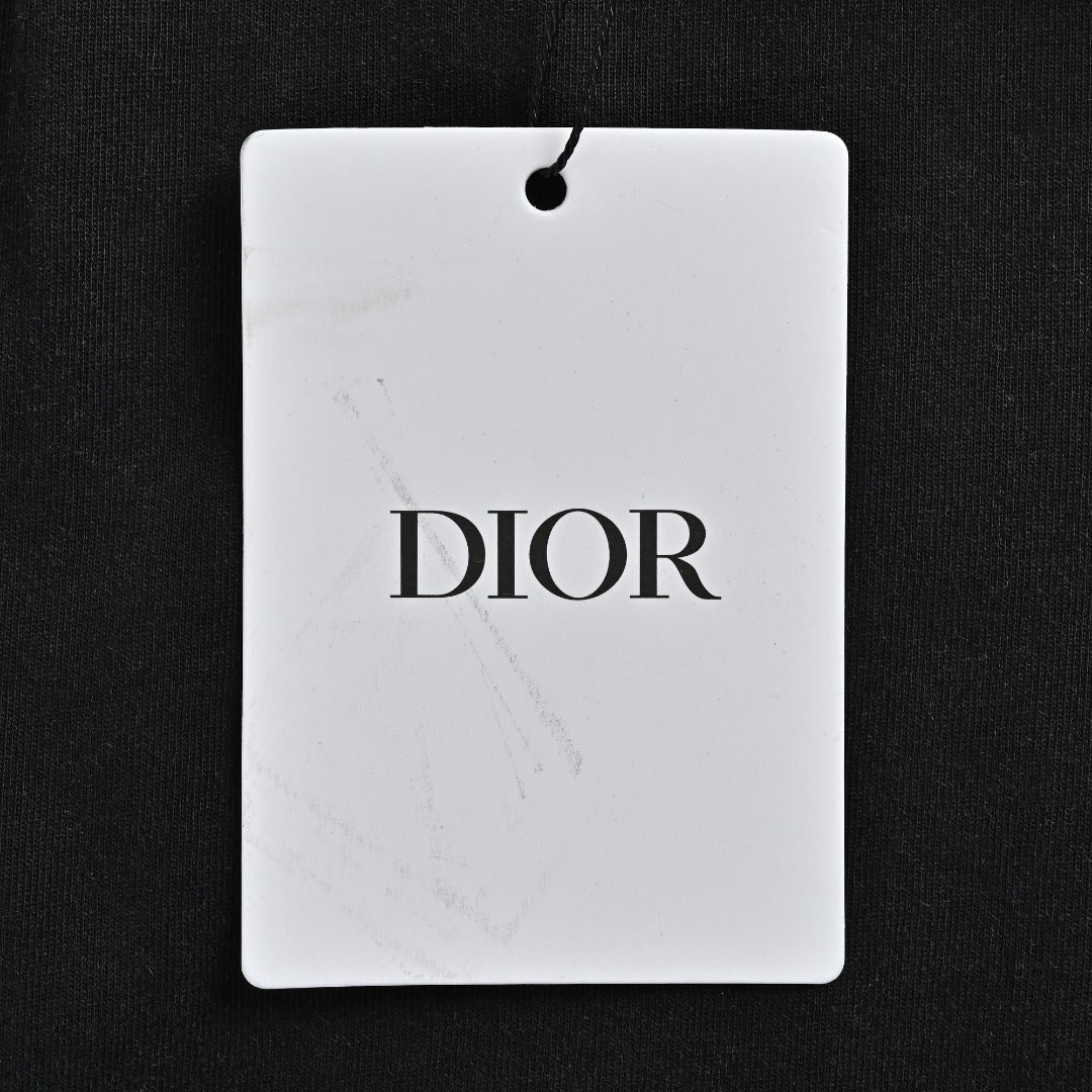 Dior Pocket Leather Label Short-Sleeve T-Shirt — Black