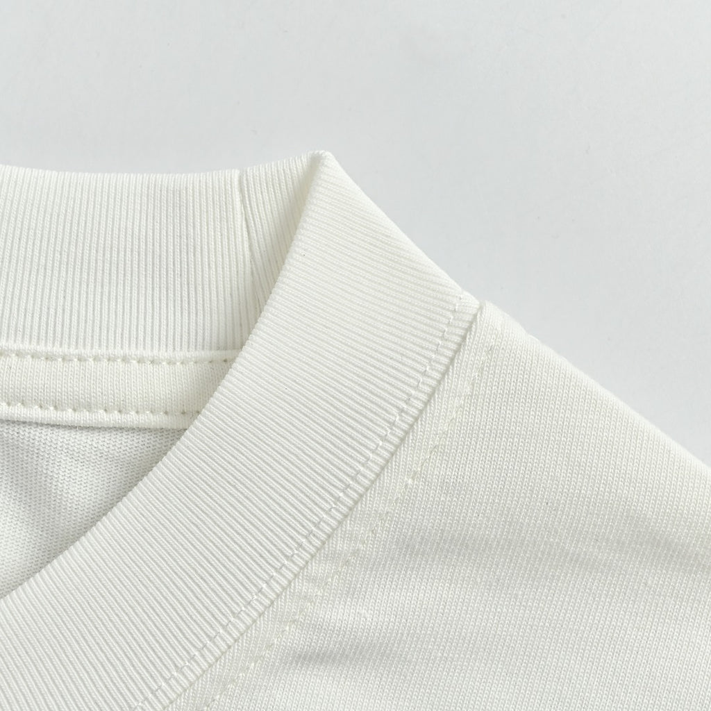 Dior CD Logo Mosaic Cross-Stitch Embroidered Short-Sleeve T-Shirt White