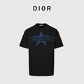 Dior CD Classic Five-Pointed Star Embroidered Short-Sleeve T-Shirt Black