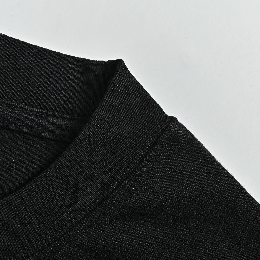 Dior CD Classic Five-Pointed Star Embroidered Short-Sleeve T-Shirt Black