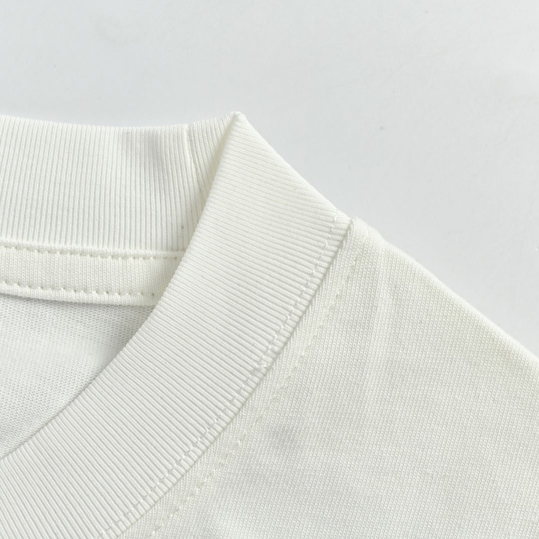 Dior CD Classic Five-Pointed Star Embroidered Short-Sleeve T-Shirt White