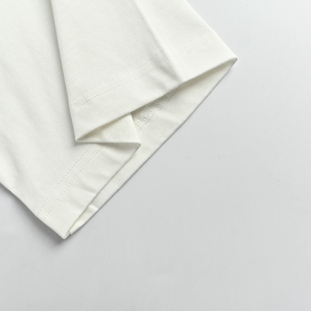 Dior CD Classic Five-Pointed Star Embroidered Short-Sleeve T-Shirt White