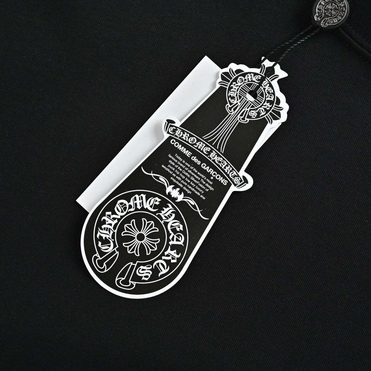 Chrome Hearts CH Cross Floral Sanskrit Scroll Print Long-Sleeve T-Shirt Black