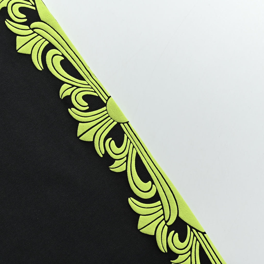 Chrome Hearts CH Cross Floral Sanskrit Scroll Print Long-Sleeve T-Shirt Black