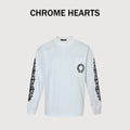 Chrome Hearts CH Cross Floral Sanskrit Scroll Print Long-Sleeve T-Shirt White