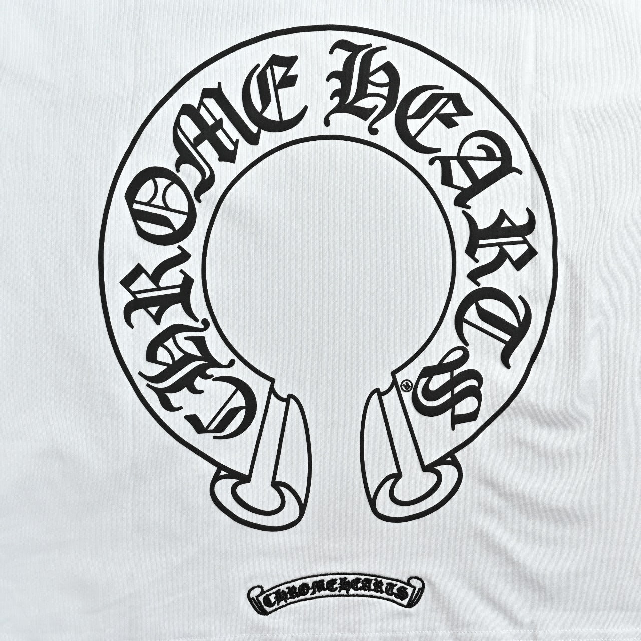 Chrome Hearts CH Cross Floral Sanskrit Scroll Print Long-Sleeve T-Shirt White