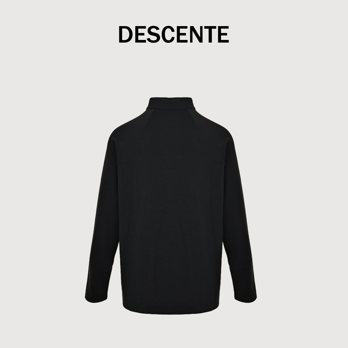 Descente Training Men's SOLOTEX Long-Sleeve Half-Zip Slim-Fit Thermal Knit Top Black