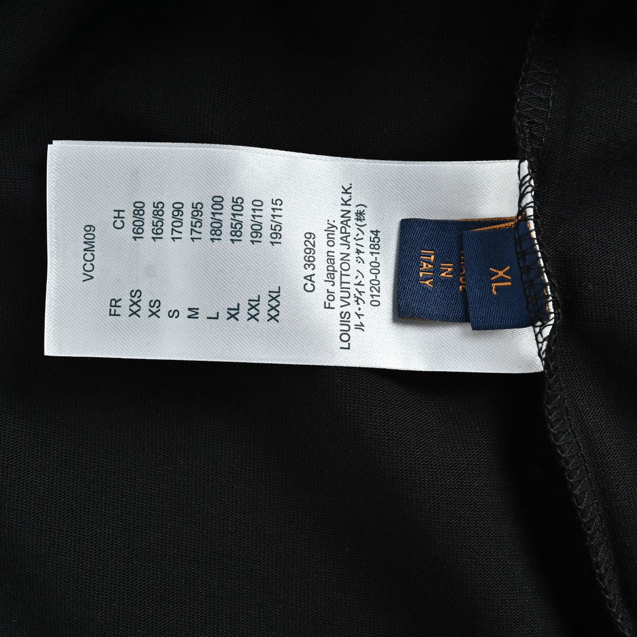 Louis Vuitton 26SS Wave-Pattern Colorblock Monogram Embroidered Letter Logo Long-Sleeve T-Shirt Black