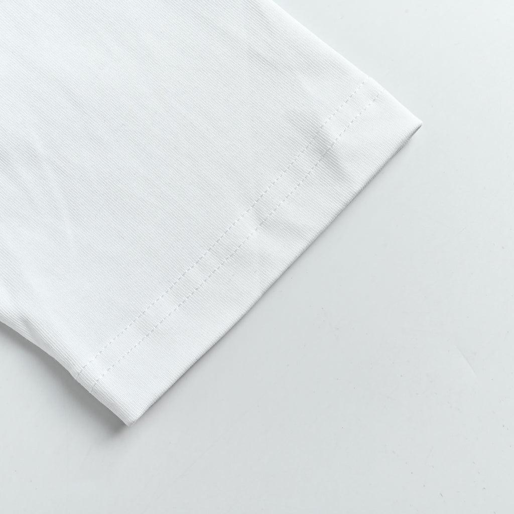 Louis Vuitton 26SS Wave-Pattern Colorblock Monogram Embroidered Letter Logo Long-Sleeve T-Shirt White