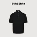 Burberry BBR Side Fine-Check Knit Polo Shirt Black