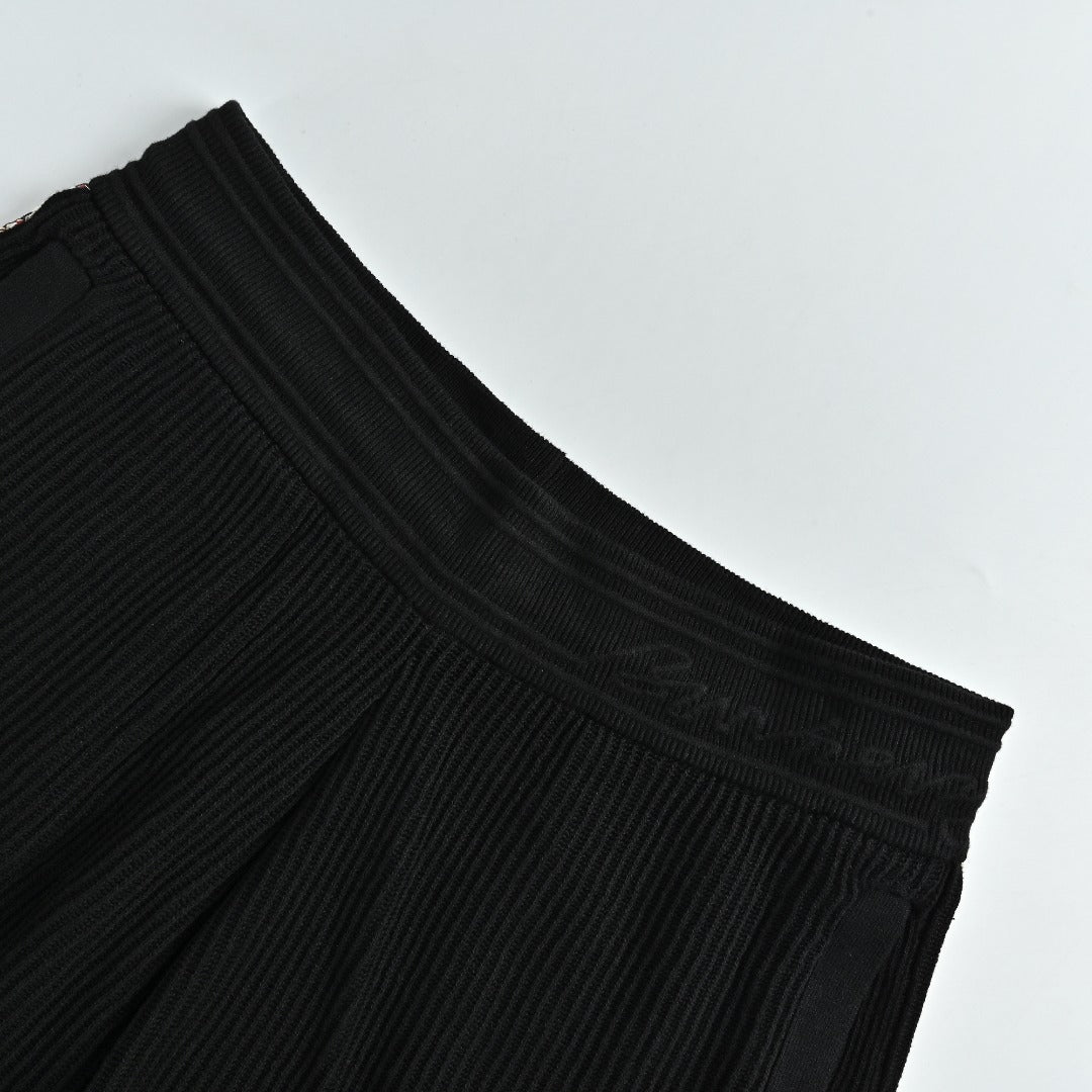 Burberry BBR Side Fine-Check Knit Shorts Black