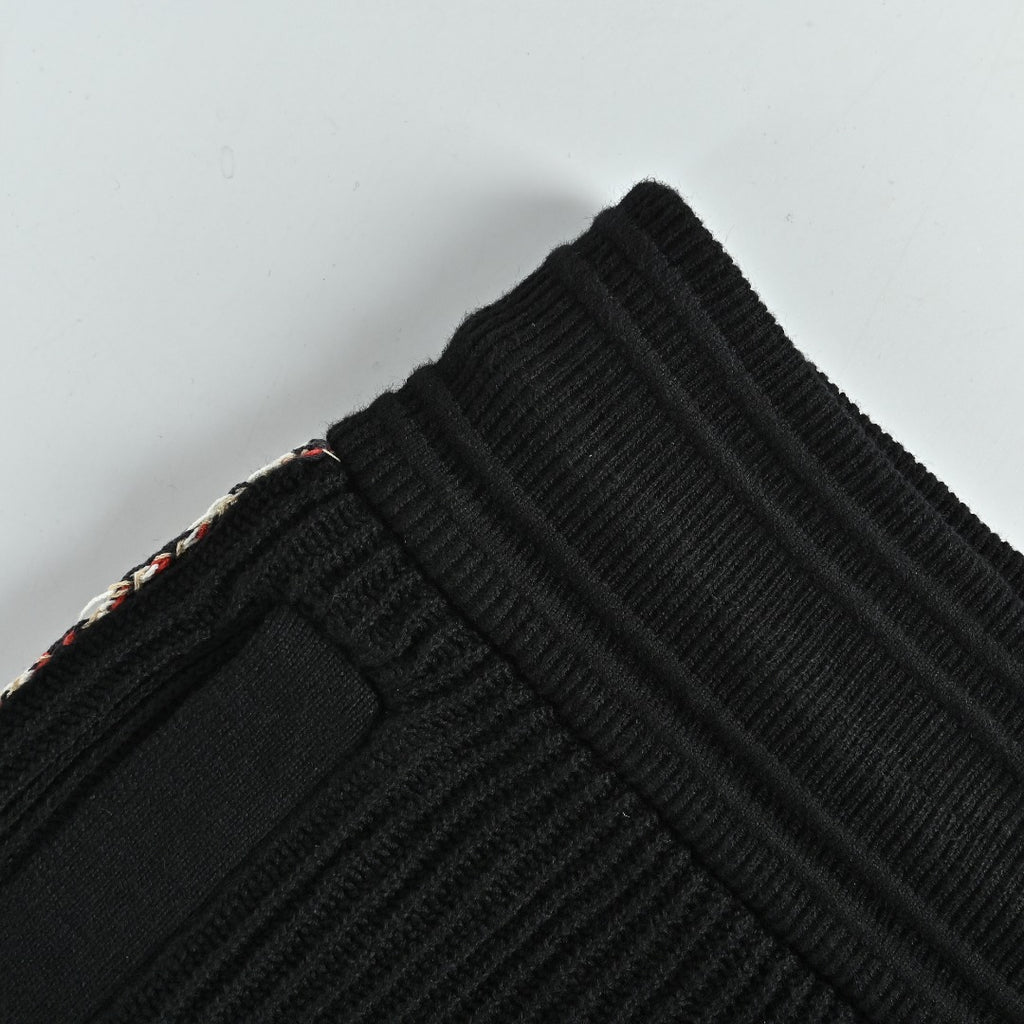Burberry BBR Side Fine-Check Knit Shorts Black