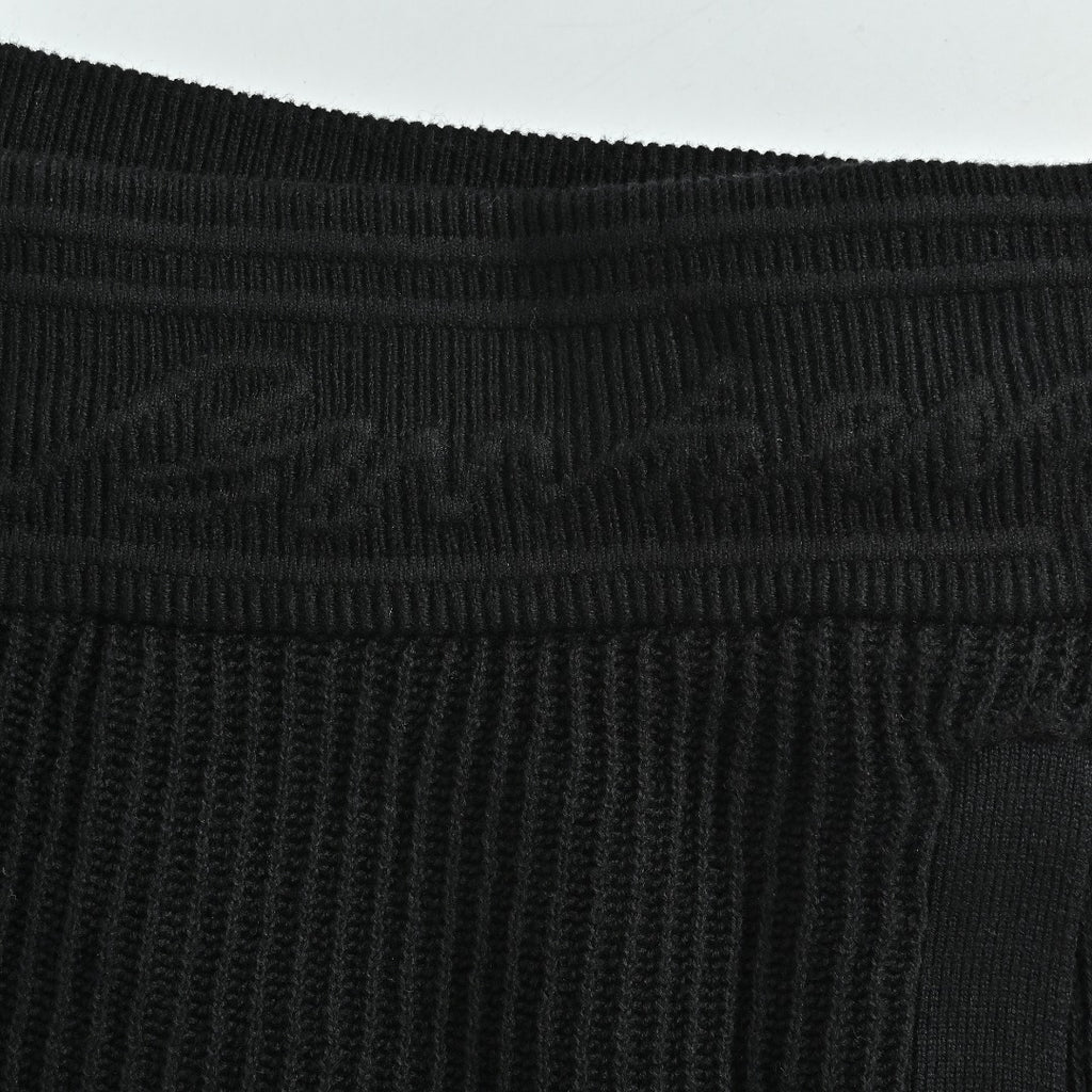 Burberry BBR Side Fine-Check Knit Shorts Black