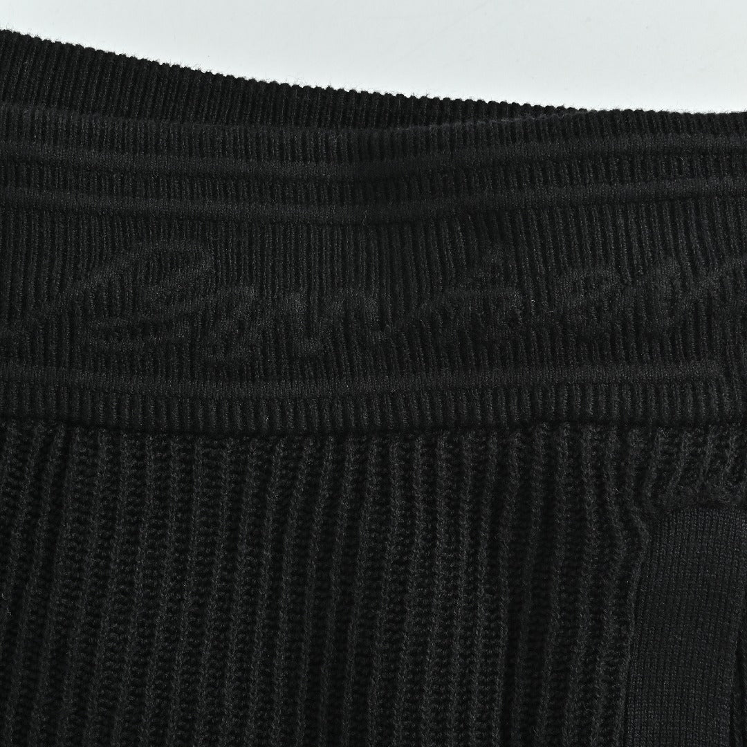 Burberry BBR Side Fine-Check Knit Shorts Black