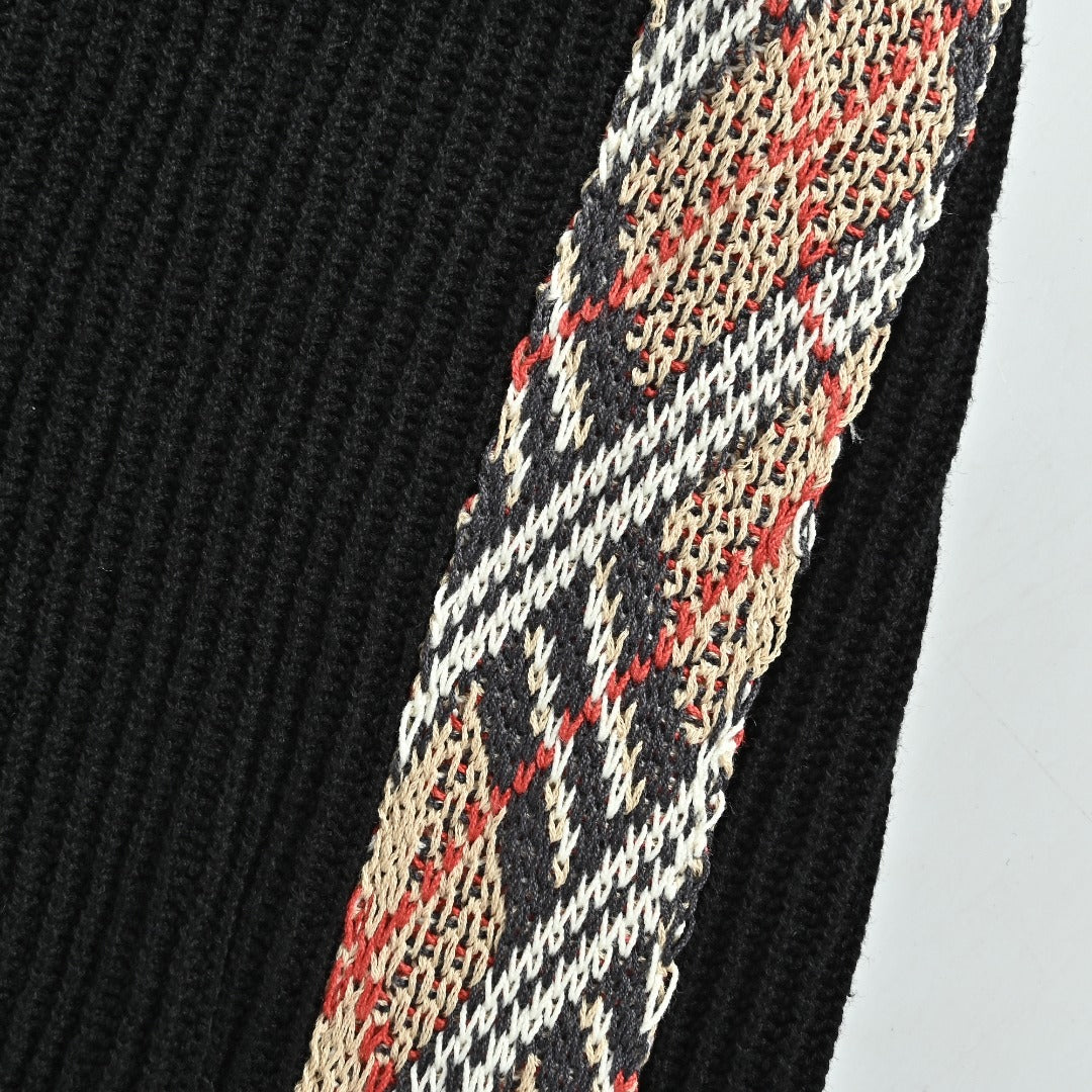 Burberry BBR Side Fine-Check Knit Shorts Black